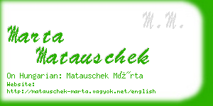 marta matauschek business card